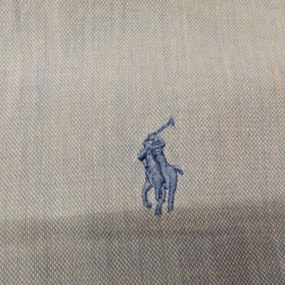 Ralph Lauren Mens Blue Dress Shirt Yarmouth Long Sleeve Formal Button Down 17-35 - Picture 4 of 10